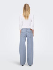 ONLY ONLKane Low waist wide leg jeans -Light Blue Denim - 15287525