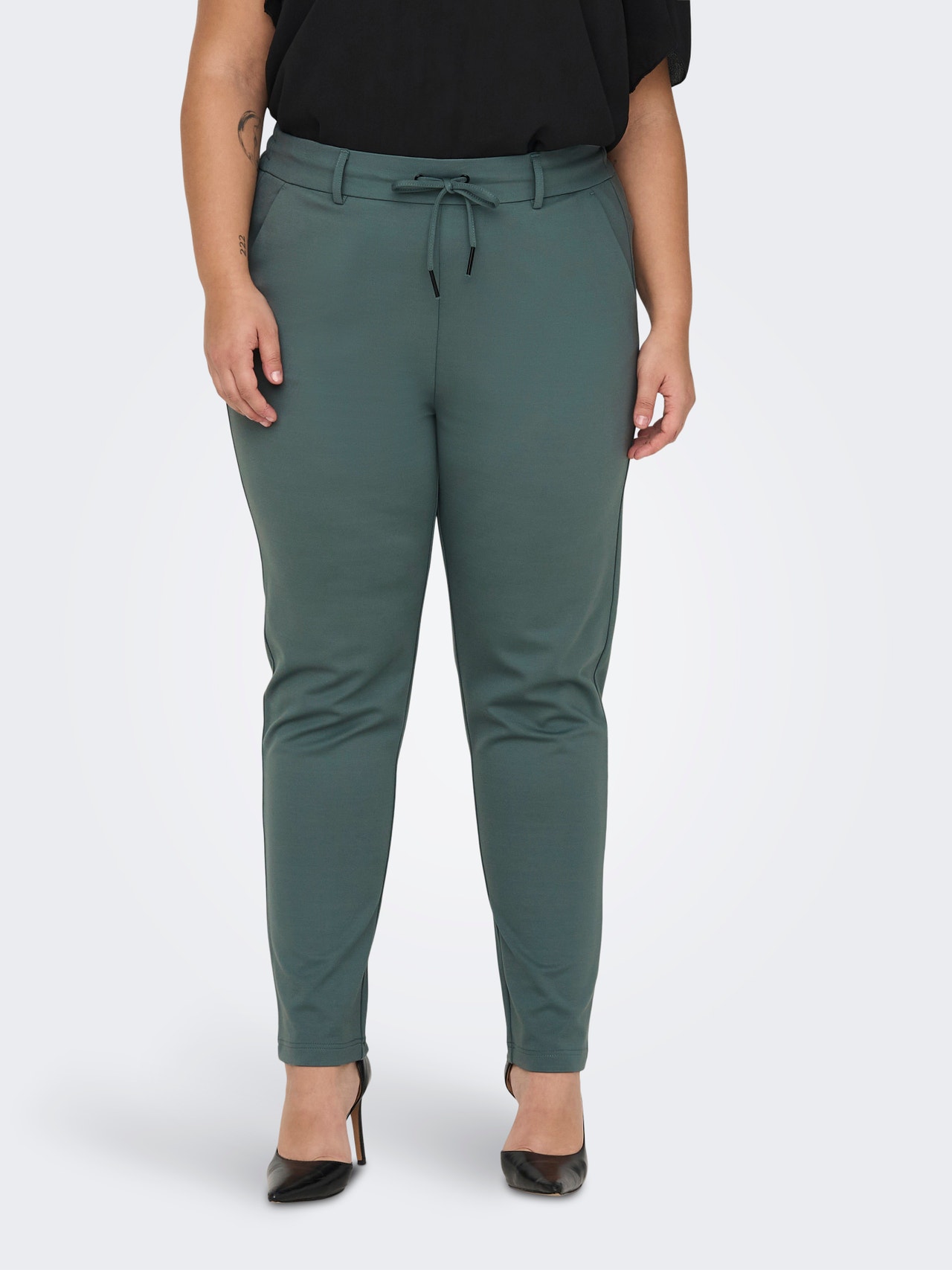 Regular Fit Trousers, Dark Green