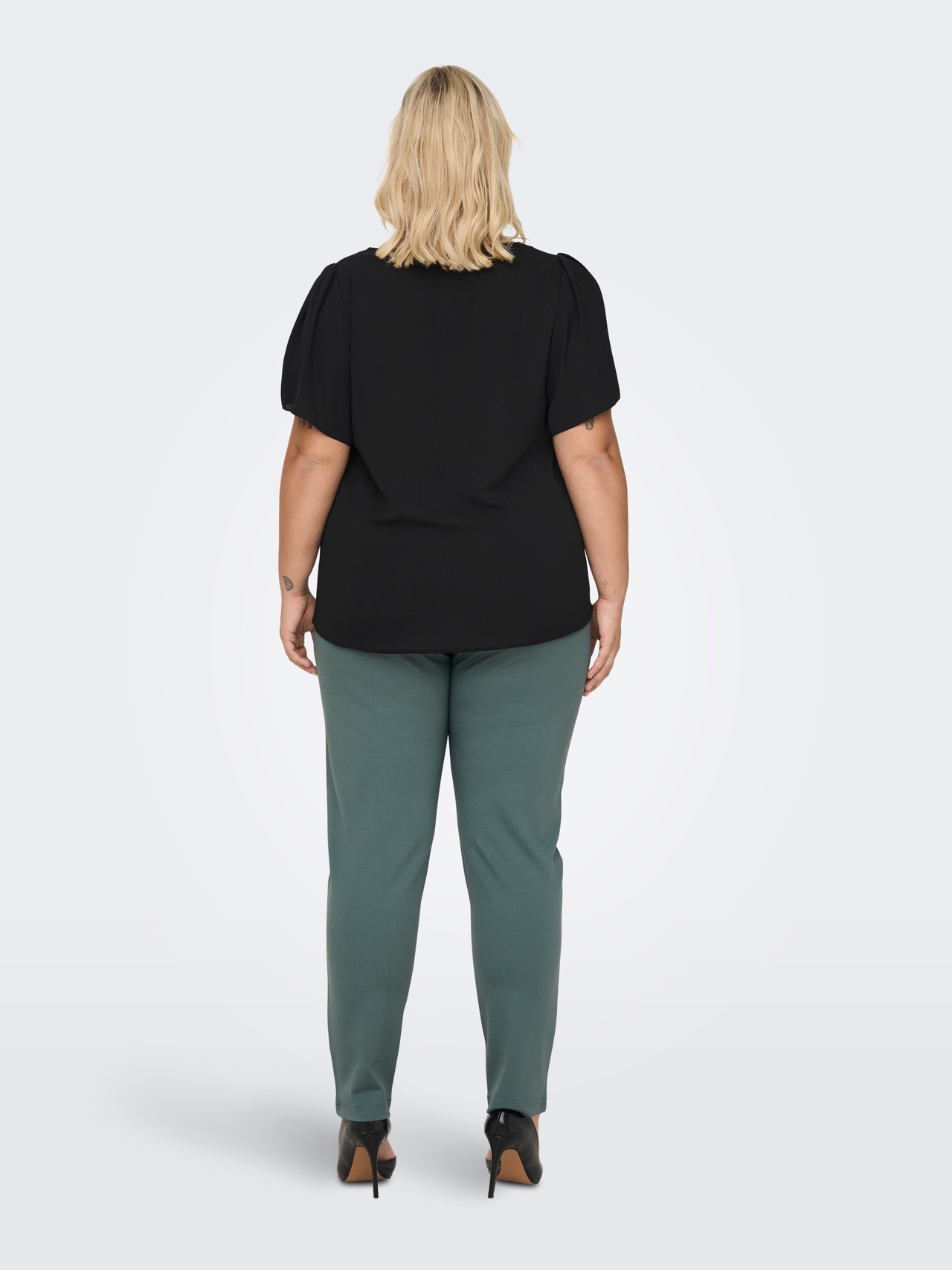 ONLY Curvy draw string pants -Balsam Green - 15287532