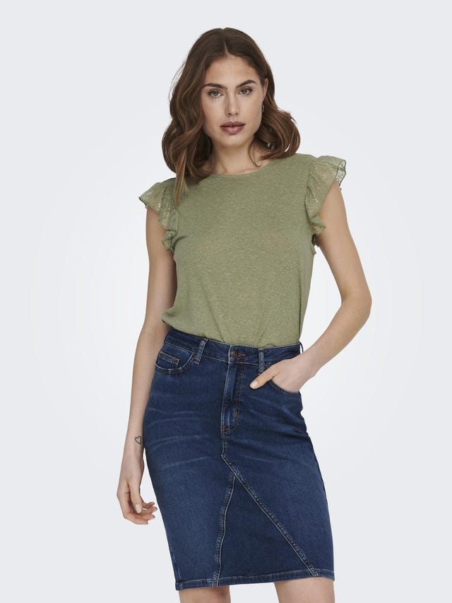 ONLY Regular Fit Round Neck Top - 15287625
