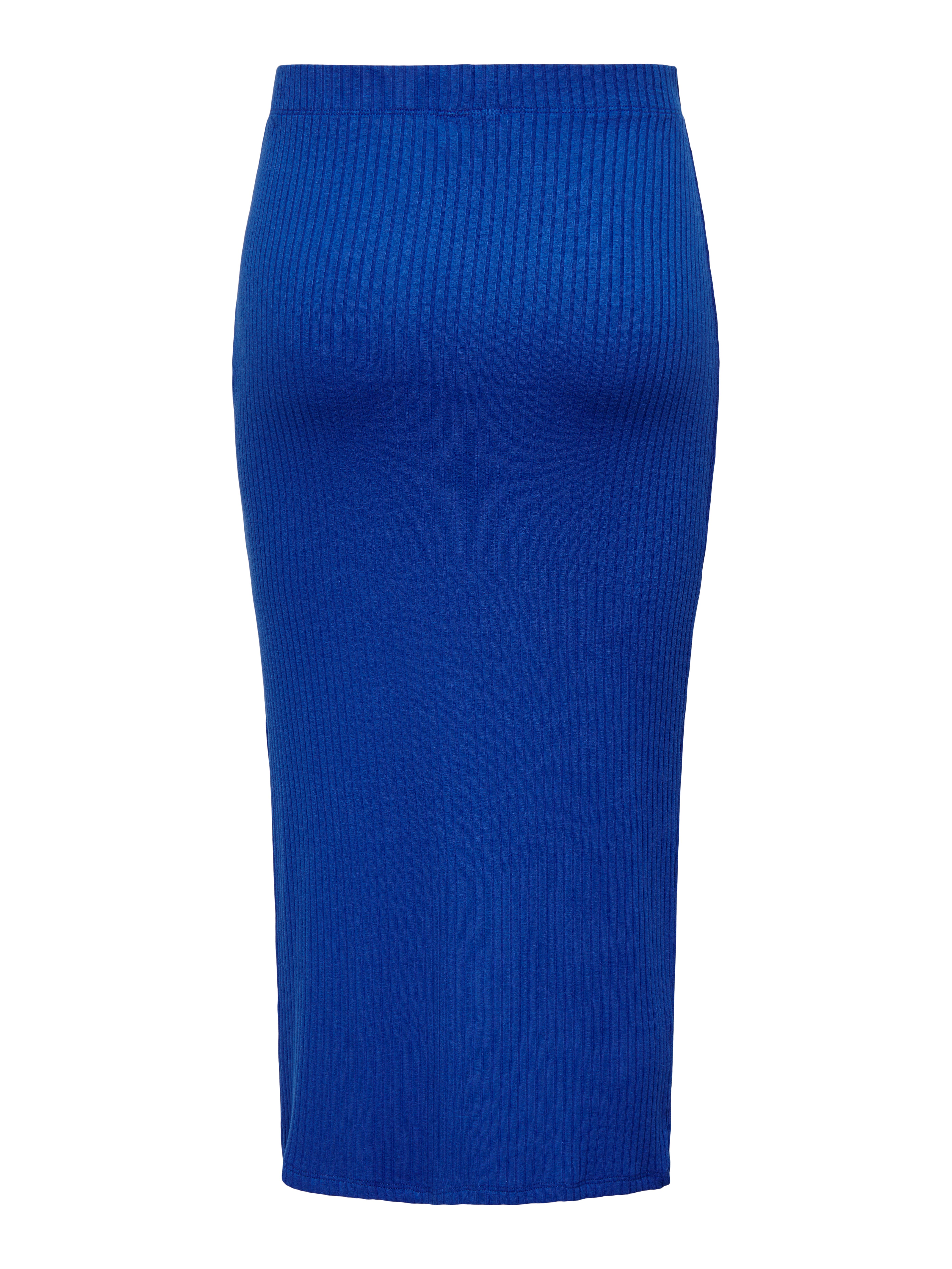 oodji Ultra Mujer Falda con Pliegues con Cintura Elástica Azul ES 34 / XXS