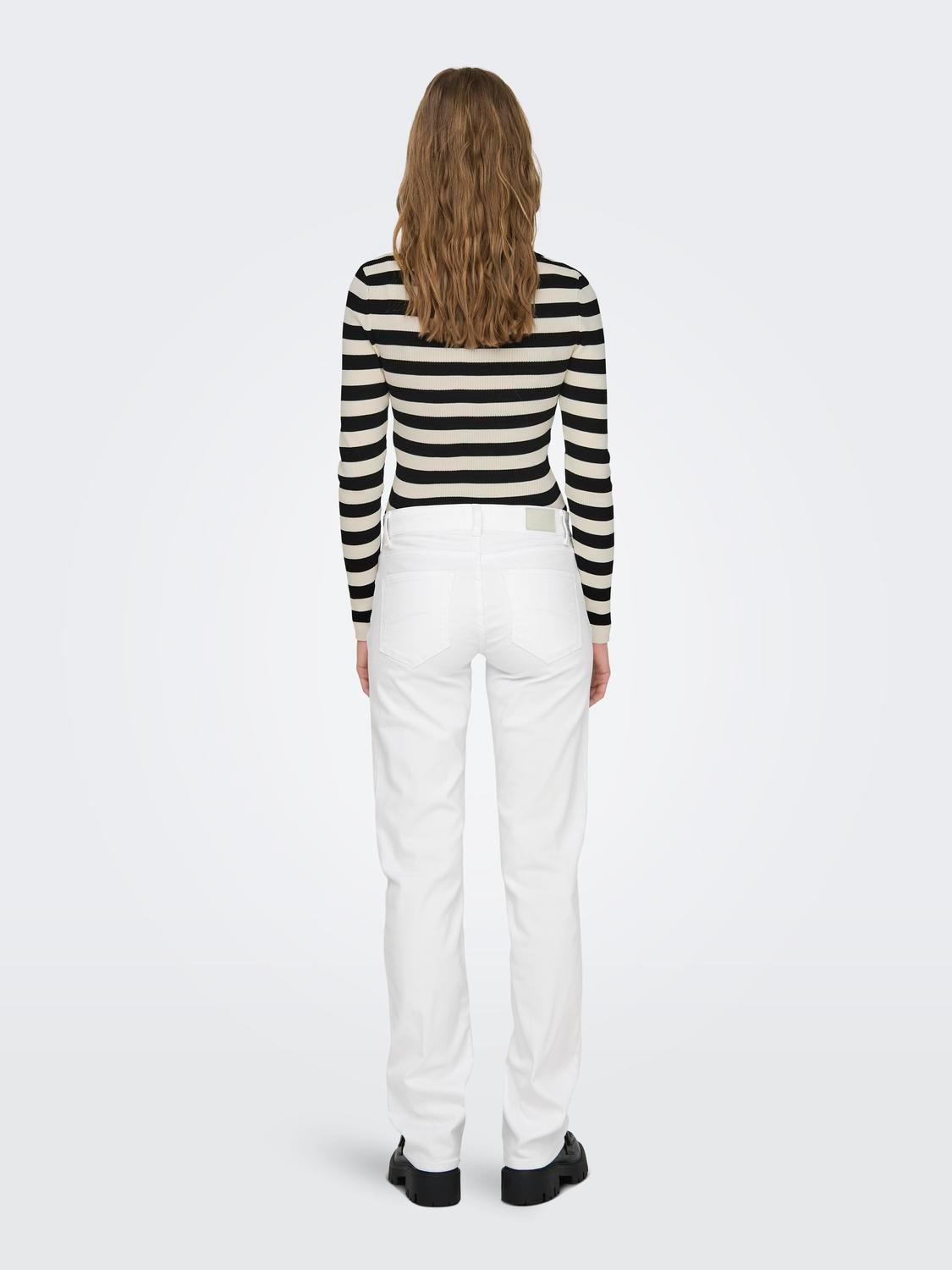 ONLY ONLAlicia Regular Waist Straight Jeans -White - 15287649