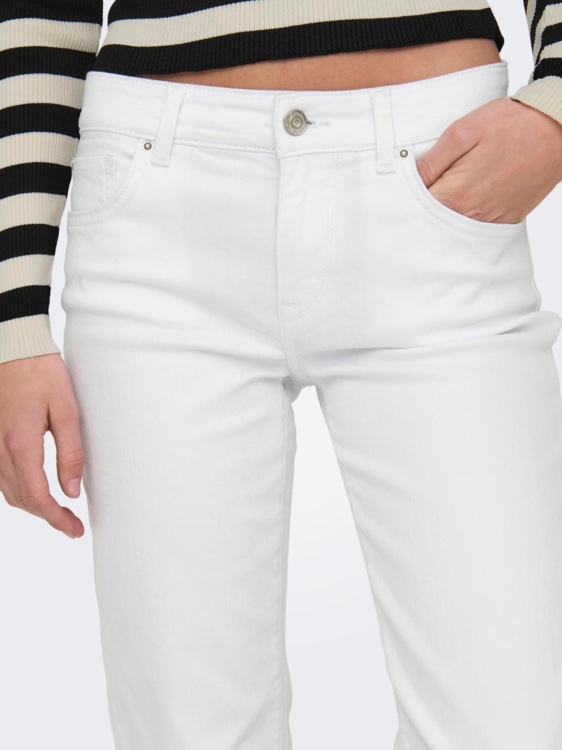 ONLY ONLAlicia Regular Waist Straight Jeans -White - 15287649