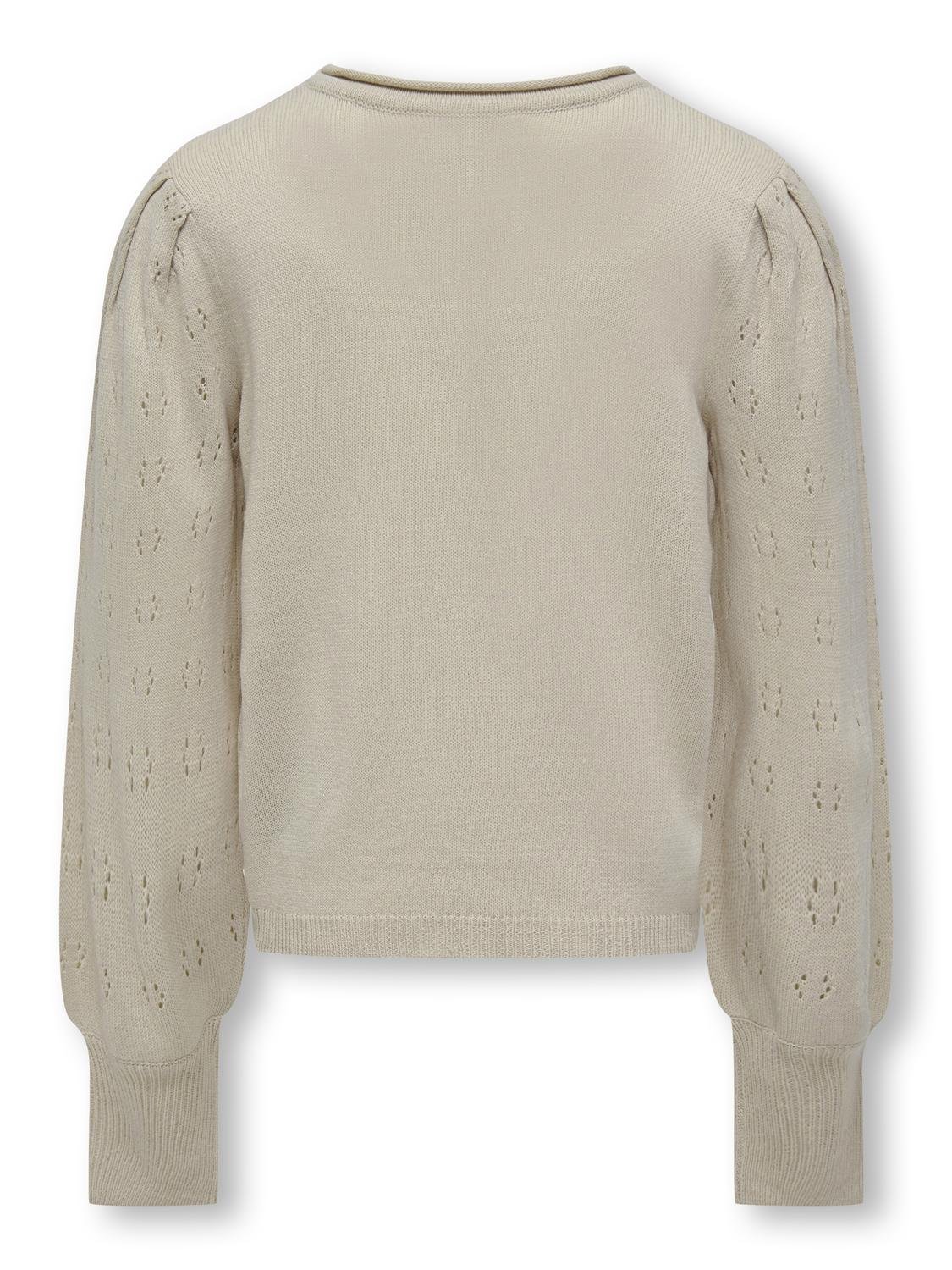 ONLY Pufferme Strikket pullover -Pumice Stone - 15287665