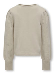 ONLY Pull-overs Regular Fit Col rond Bas hauts Manches ballons -Pumice Stone - 15287665