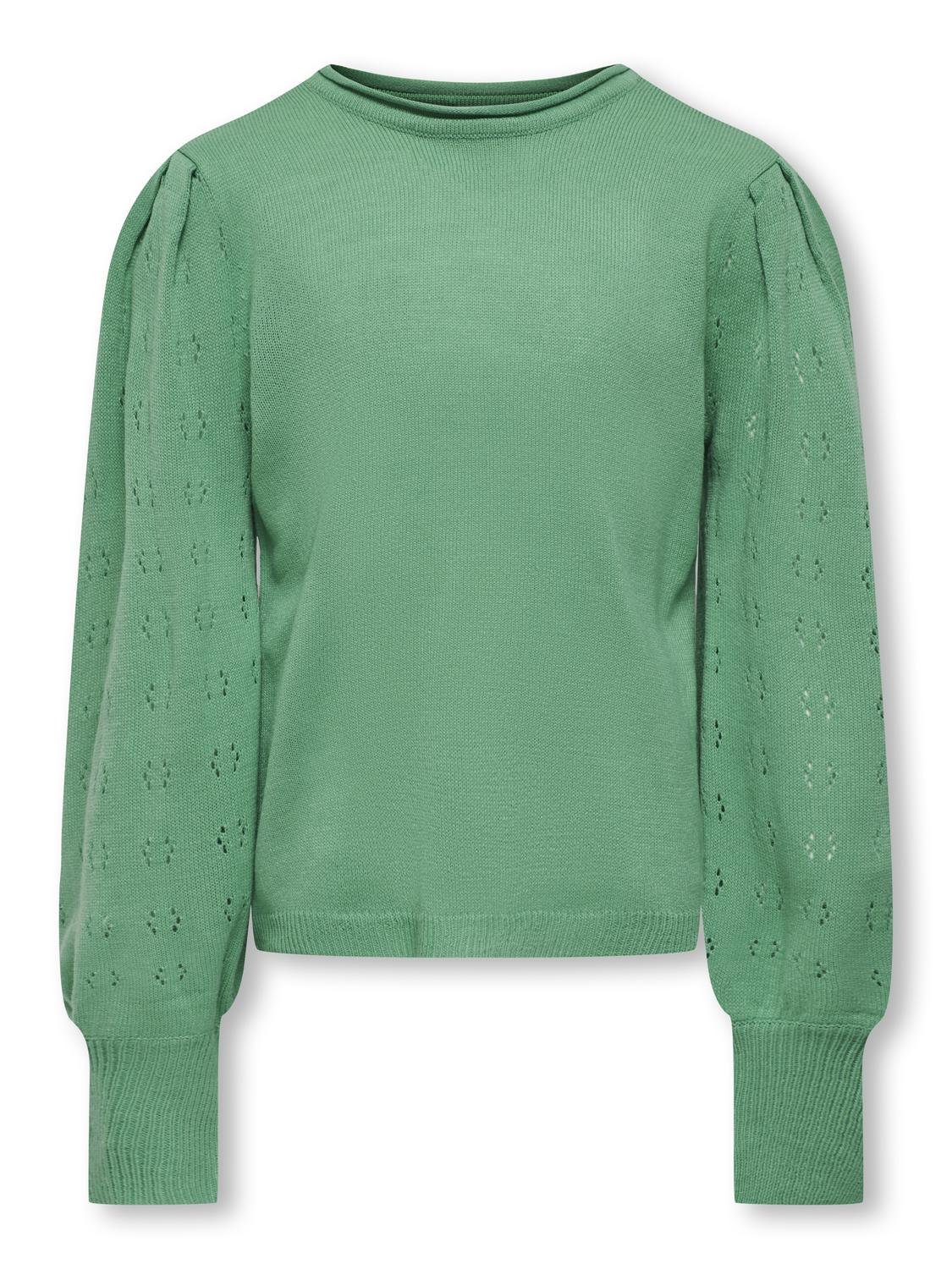 ONLY Pull-overs Regular Fit Col rond Bas hauts Manches ballons -Creme De Menthe - 15287665
