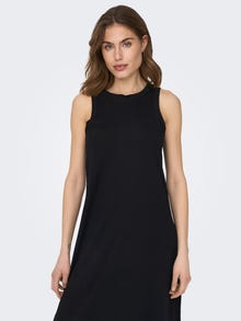 ONLY midi o-neck dress -Black - 15287819