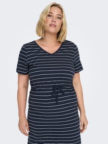 ONLY Tavapärane lõige V-kaelus Vormikas Lühike kleit -Night Sky - 15287890