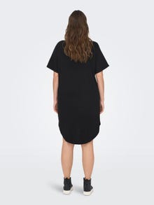 ONLY Normal geschnitten Rundhals Curve Kurzes Kleid -Black - 15287901