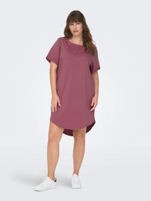 ONLY Regular Fit Round Neck Curve Short dress -Renaissance Rose - 15287901