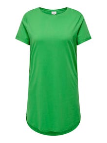 ONLY Regular Fit Round Neck Curve Short dress -Kelly Green - 15287901