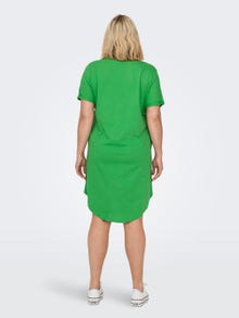 ONLY Curvy mini o-neck dress -Kelly Green - 15287901