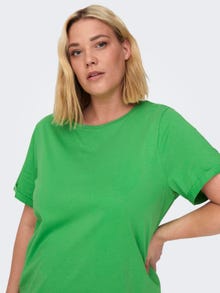 ONLY Regular Fit Round Neck Curve Short dress -Kelly Green - 15287901