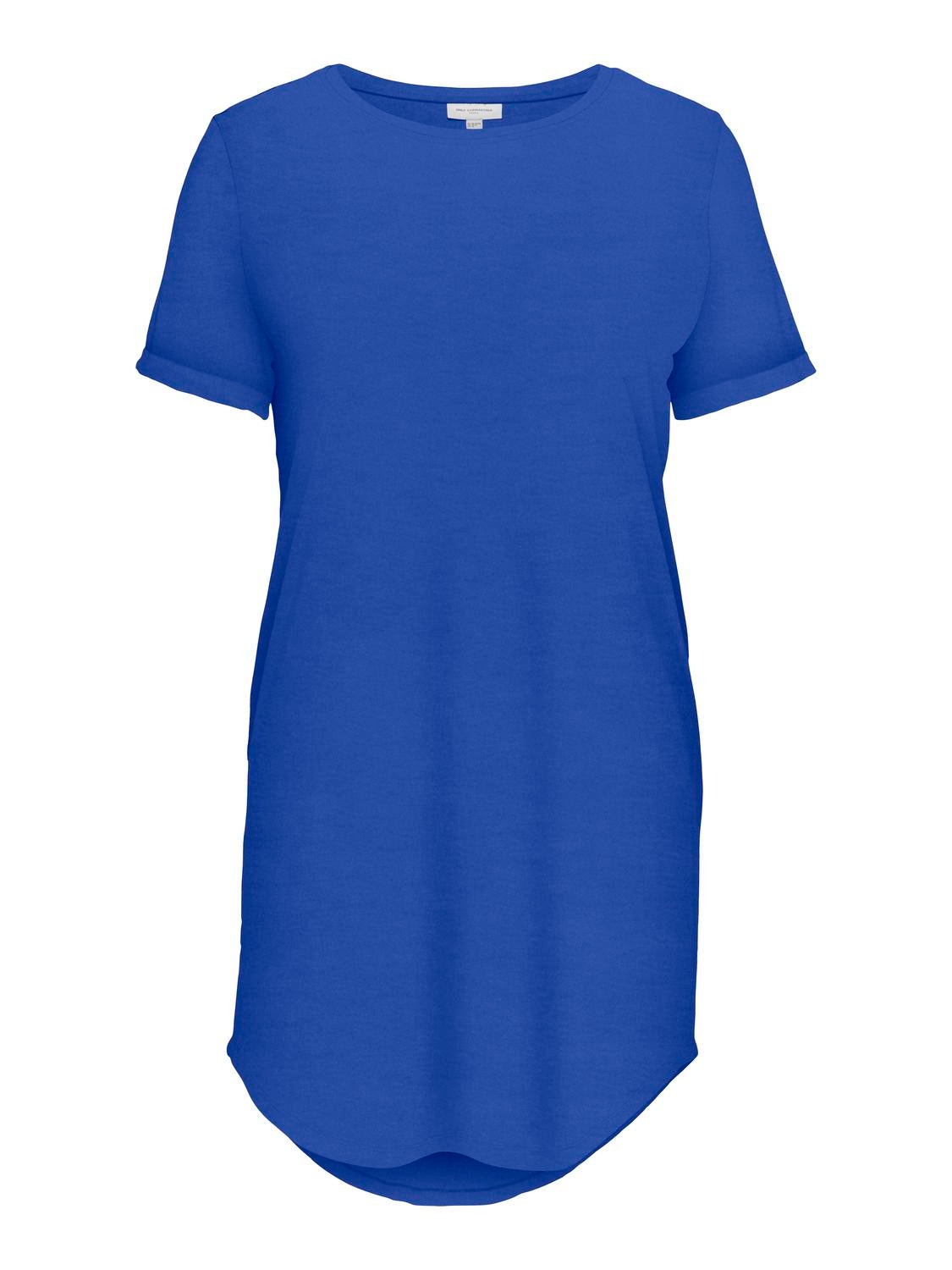ONLY Vestido corto Corte regular Cuello redondo Curve -Dazzling Blue - 15287901