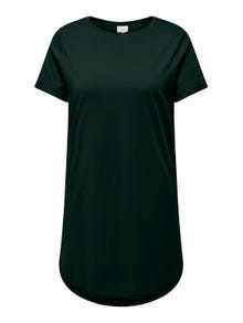 ONLY Regular Fit Round Neck Curve Short dress -Scarab - 15287901