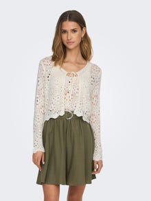 ONLY Detailed Knit Top -Cloud Dancer - 15287943