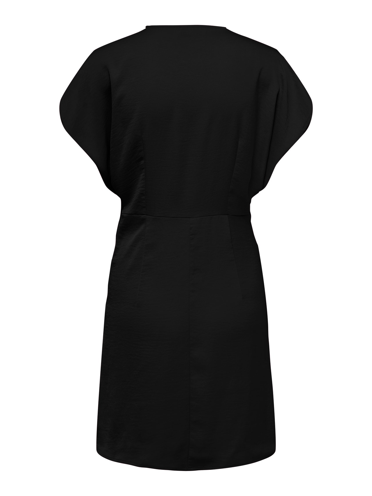 ONLY Locker geschnitten V-Ausschnitt Tief angesetzte Schulter Kurzes Kleid -Black - 15287959