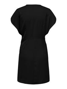 ONLY Loose Fit V-Neck Dropped shoulders Short dress -Black - 15287959