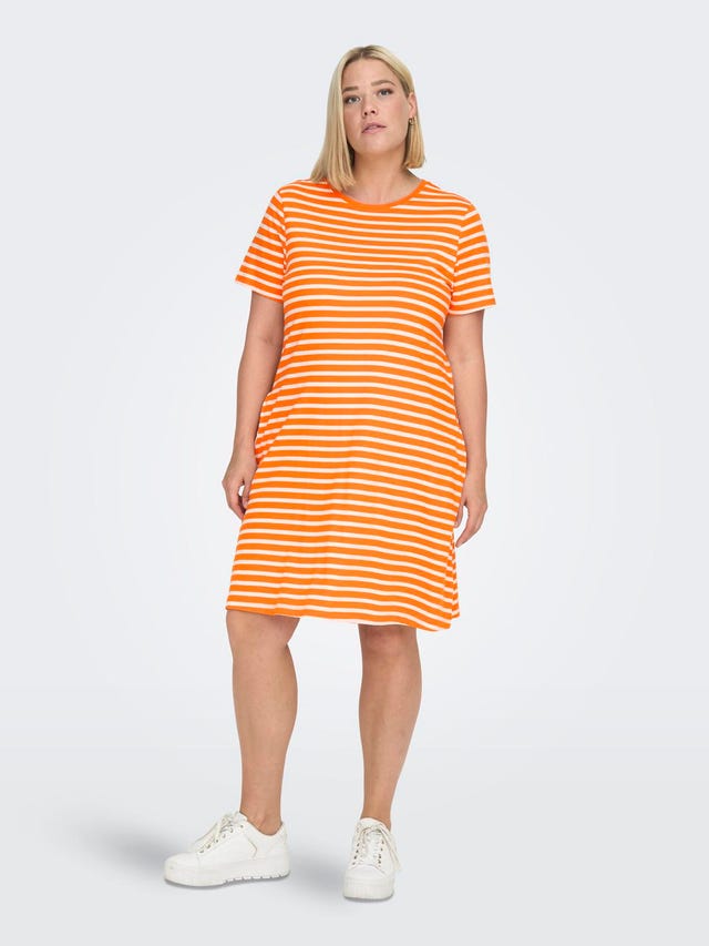 ONLY mini Curvy striped cotton dress - 15287992