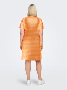 ONLY Regular fit O-hals Curve Korte jurk -Orange Peel - 15287992