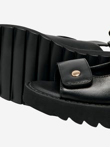 ONLY Round toe Adjustable strap Sandal -Black - 15288053