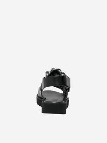 ONLY Imiteret læder sandaler -Black - 15288053