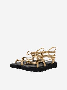 ONLY Sandals with tie string -Gold Colour - 15288056