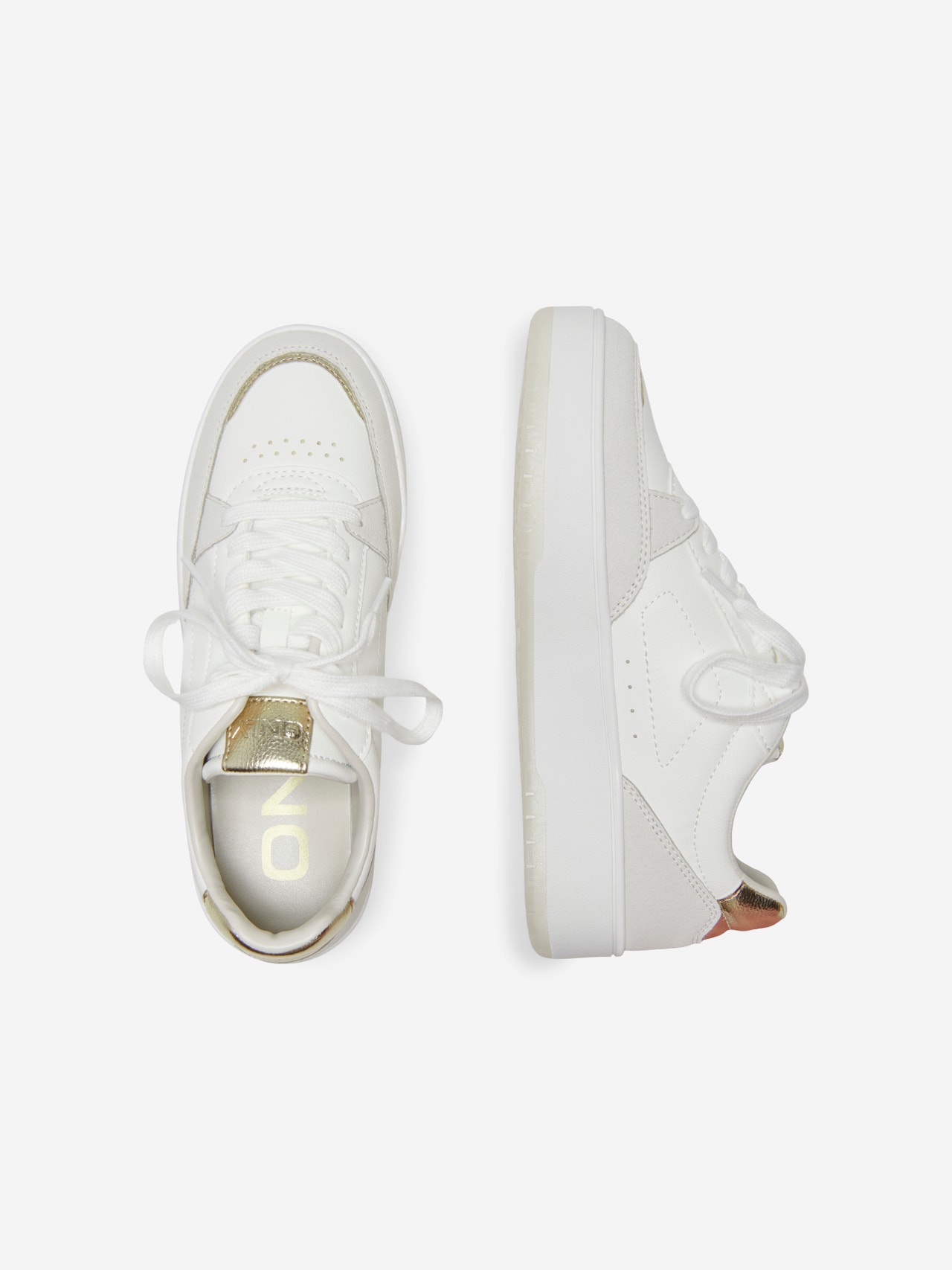 ONLY Sneakers with gold detail -White - 15288079