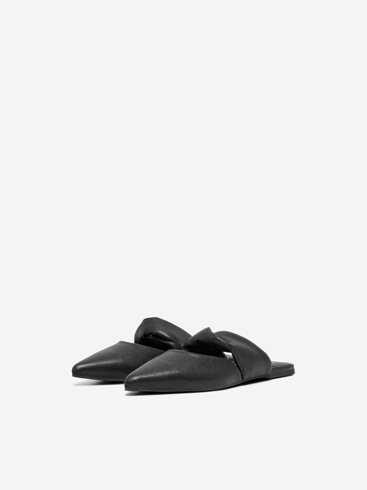 ONLY Imiteret læder loafers -Black - 15288101
