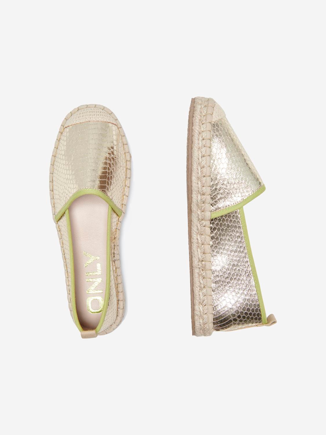 ONLY Round toe Espadrillos -Gold Colour - 15288106