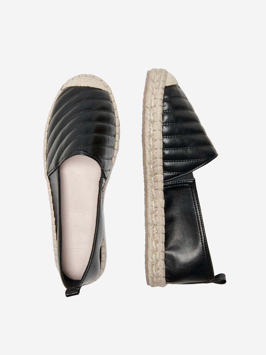 Faux leather hot sale espadrilles