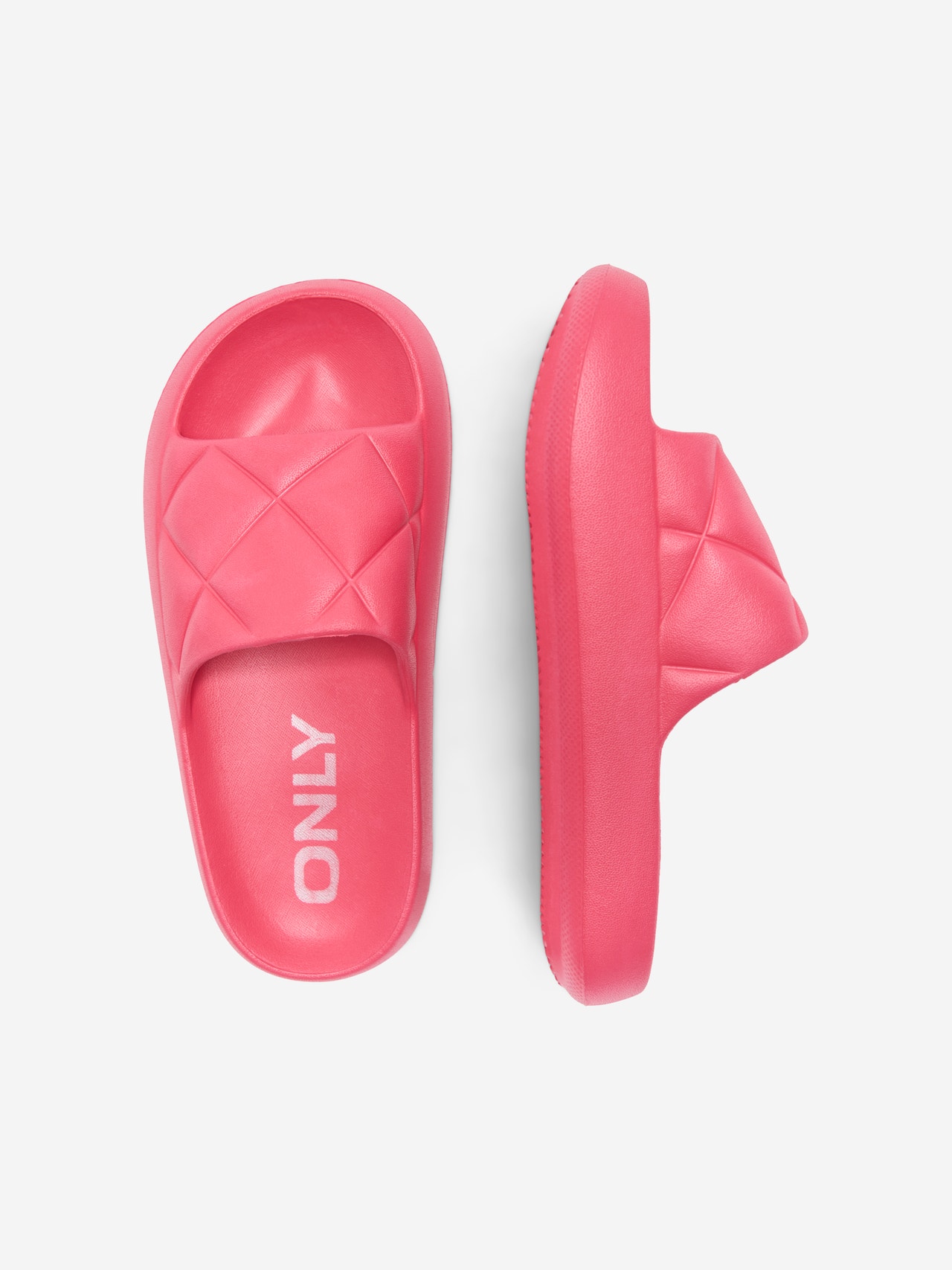 ONLY Rubber Sliders -Pink Glo - 15288145