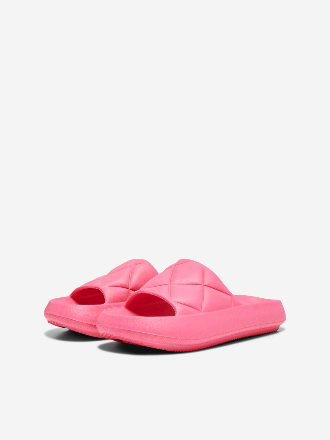 ONLY Rubber Sliders -Pink Glo - 15288145
