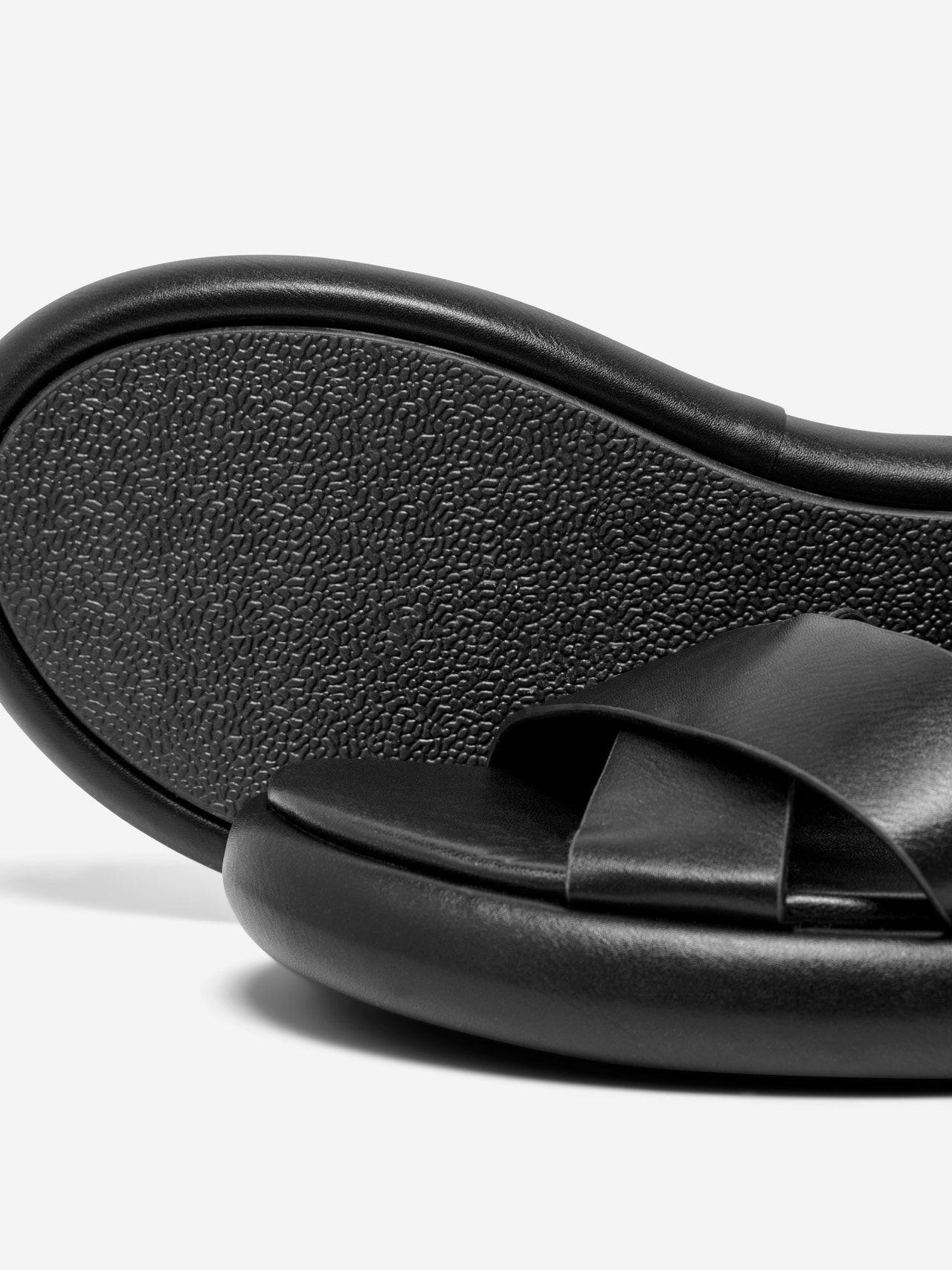 ONLY Sandal i imiteret læder -Black - 15288148