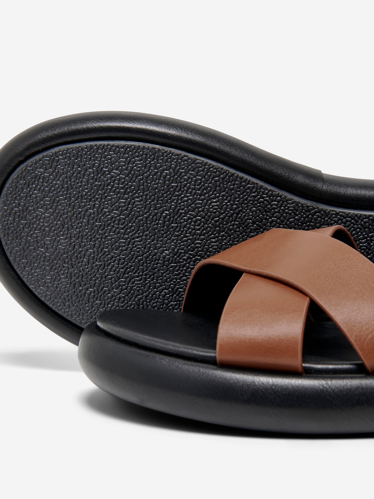 ONLY Open toe Adjustable strap Sandal -Cognac - 15288148