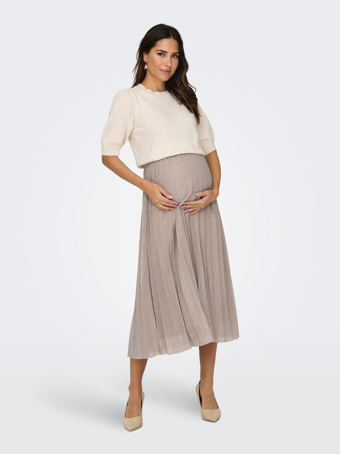 ONLY Maternity Kort skjørt -Cobblestone - 15288190