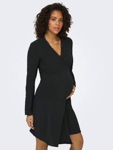 ONLY Mama wrap dress -Black - 15288206