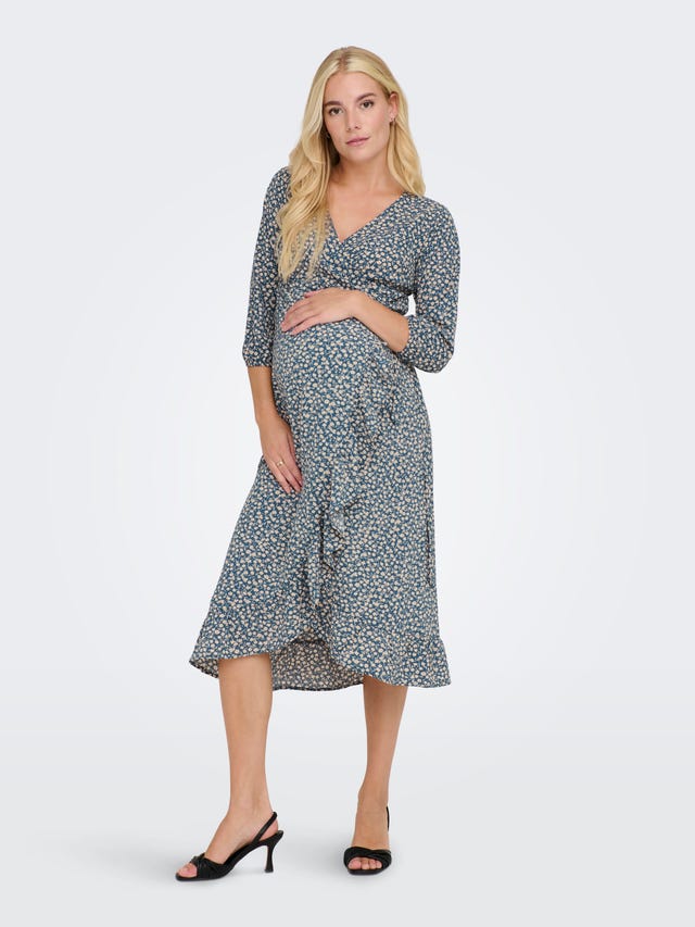 ONLY Mama wrap Midi dress - 15288211