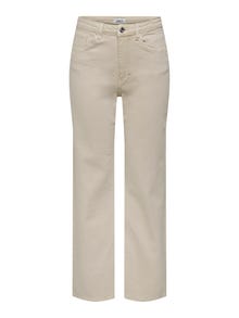 ONLY Weiter Beinschnitt Hohe Taille Jeans -Ecru - 15288219