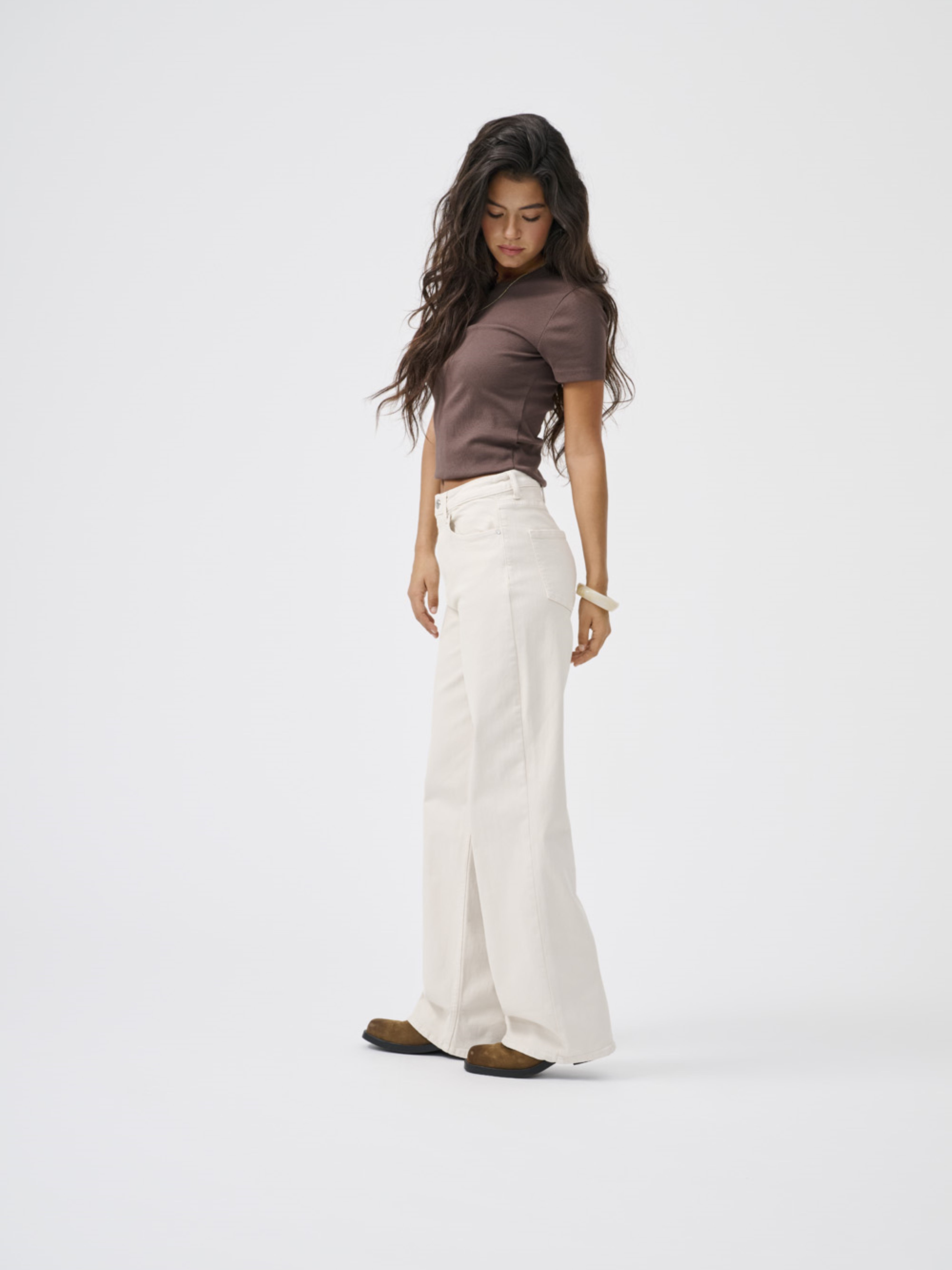 Onljuicy Hohe Taille Weiter Beinschnitt Jeans