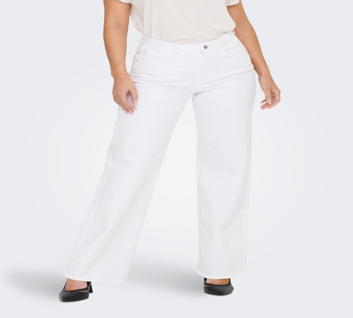 Wide Leg Fit Jeans | White | ONLY®