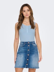 ONLY Regular Fit Round Neck Tank-Top -Cashmere Blue - 15288235