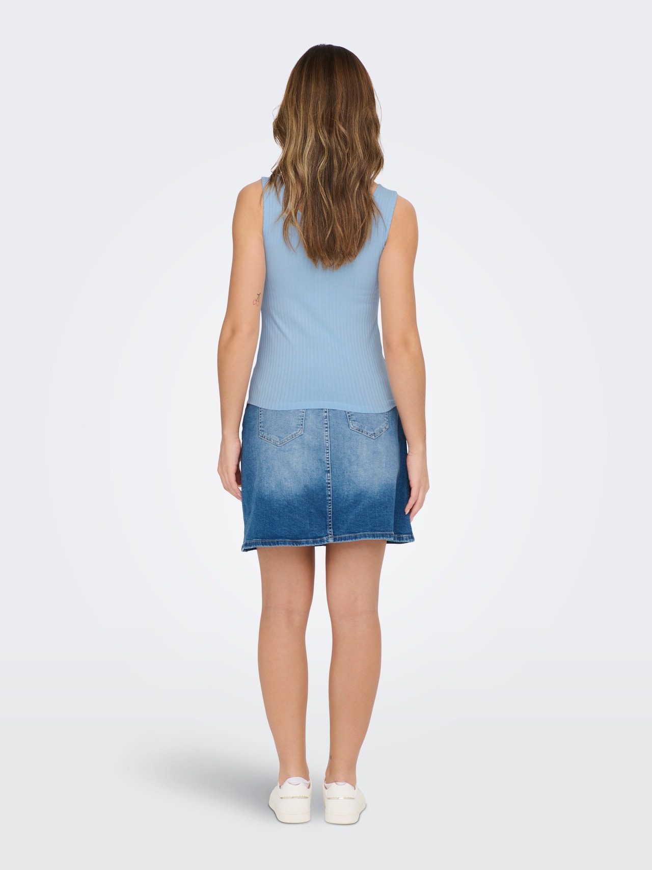 ONLY Regular Fit Round Neck Tank-Top -Cashmere Blue - 15288235