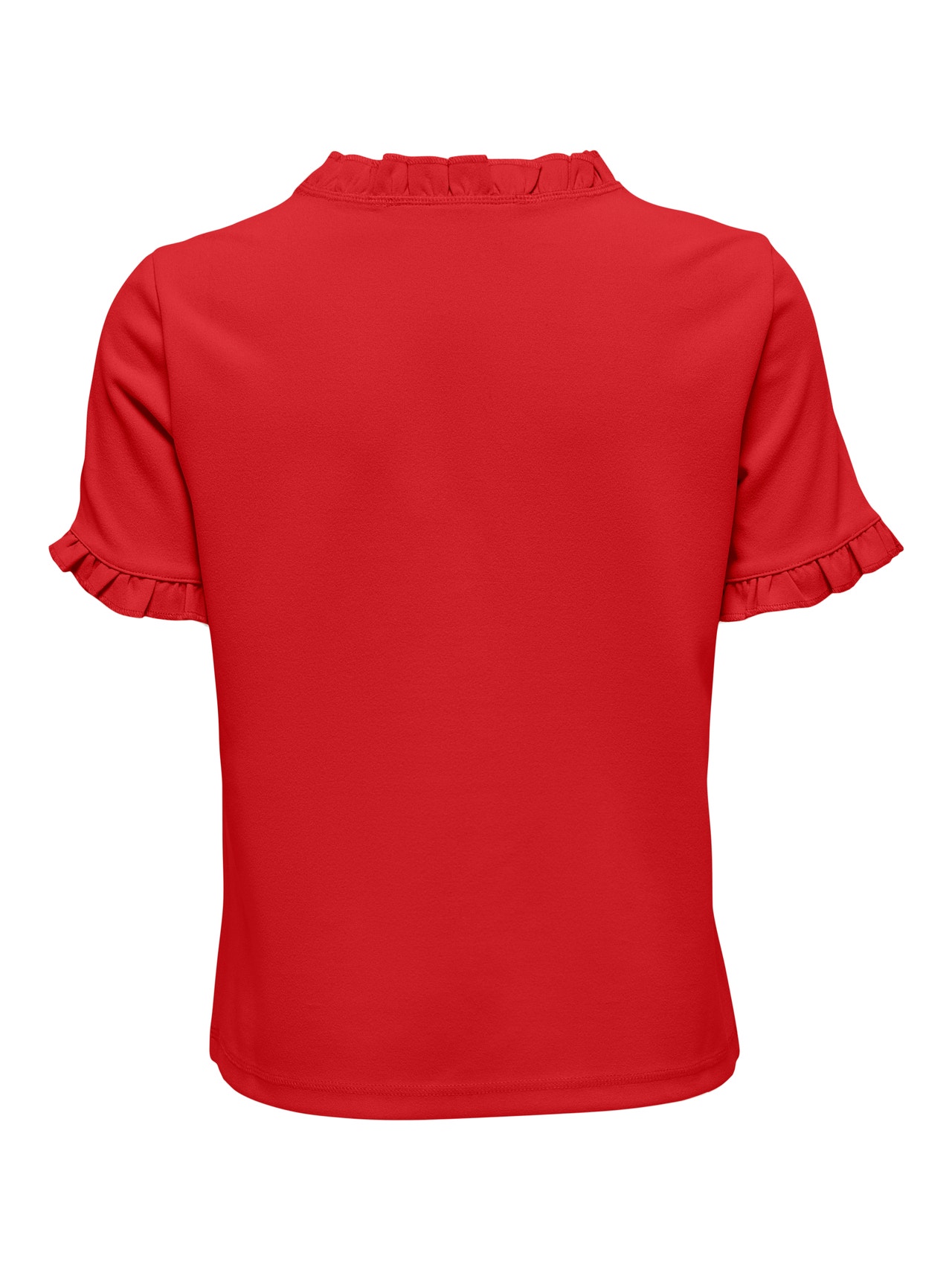 ONLY Normal geschnitten Rundhals T-Shirt -Flame Scarlet - 15288242