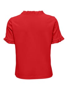 ONLY Regular Fit O-Neck T-Shirt -Flame Scarlet - 15288242