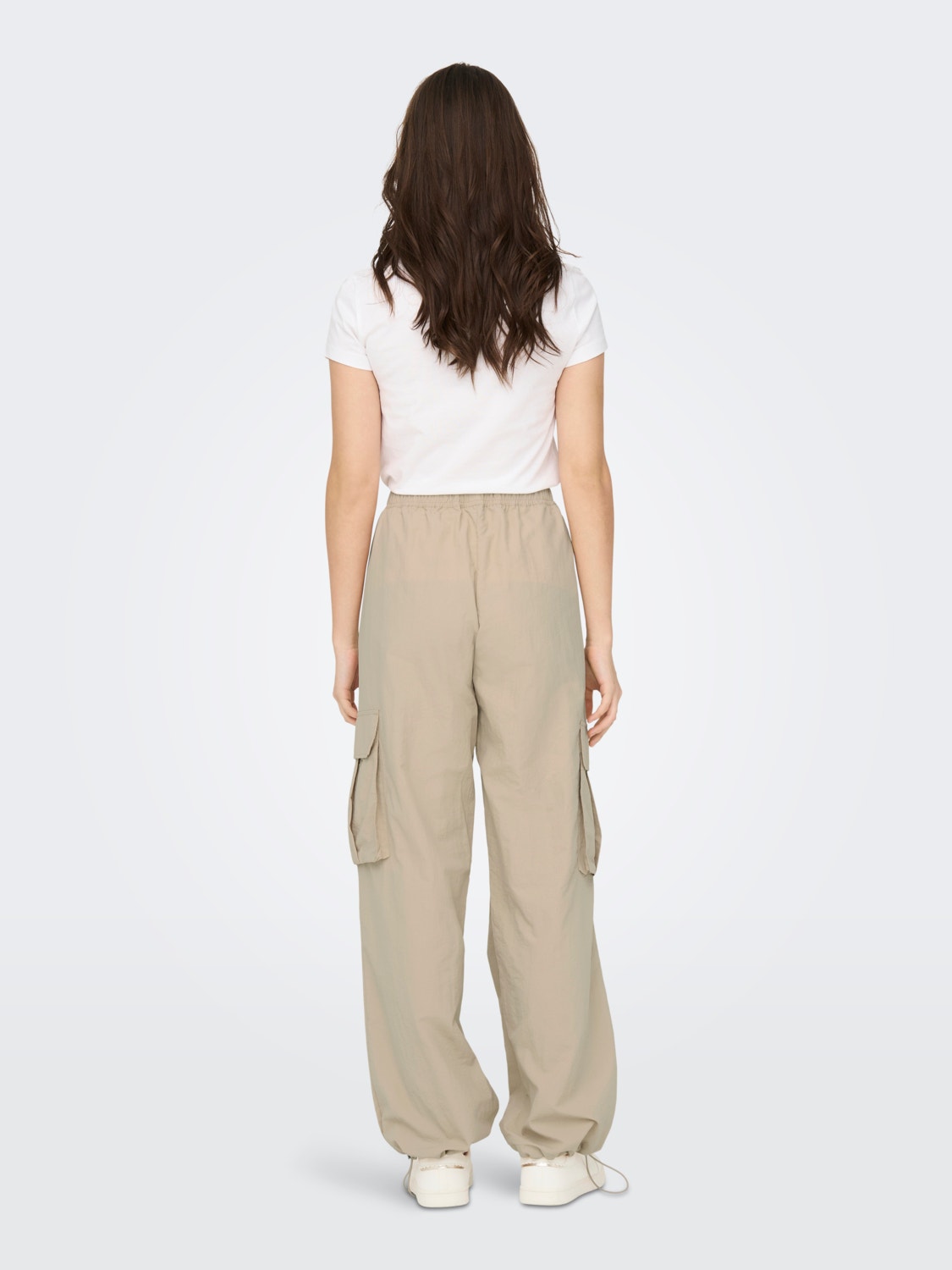 ONLY mid waist cargo pants -Irish Cream - 15288248
