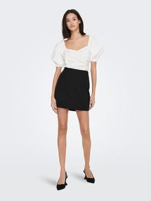 ONLY Mini nederdel med høj talje -Black - 15288285