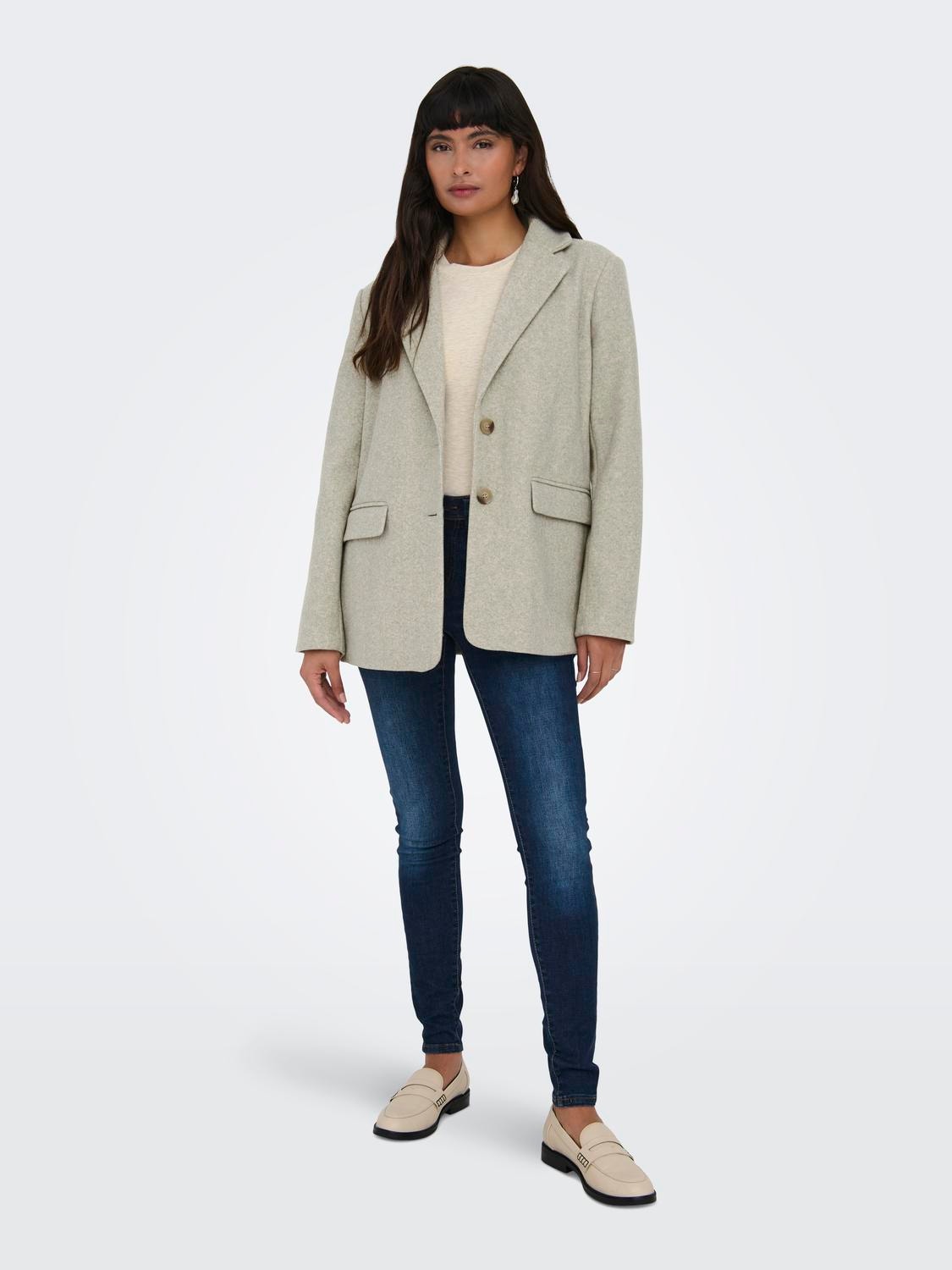 ONLY Blazers Regular Fit Col à revers -Weathered Teak - 15288325