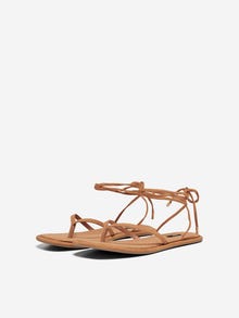 ONLY Flat Sandals -Cognac - 15288326