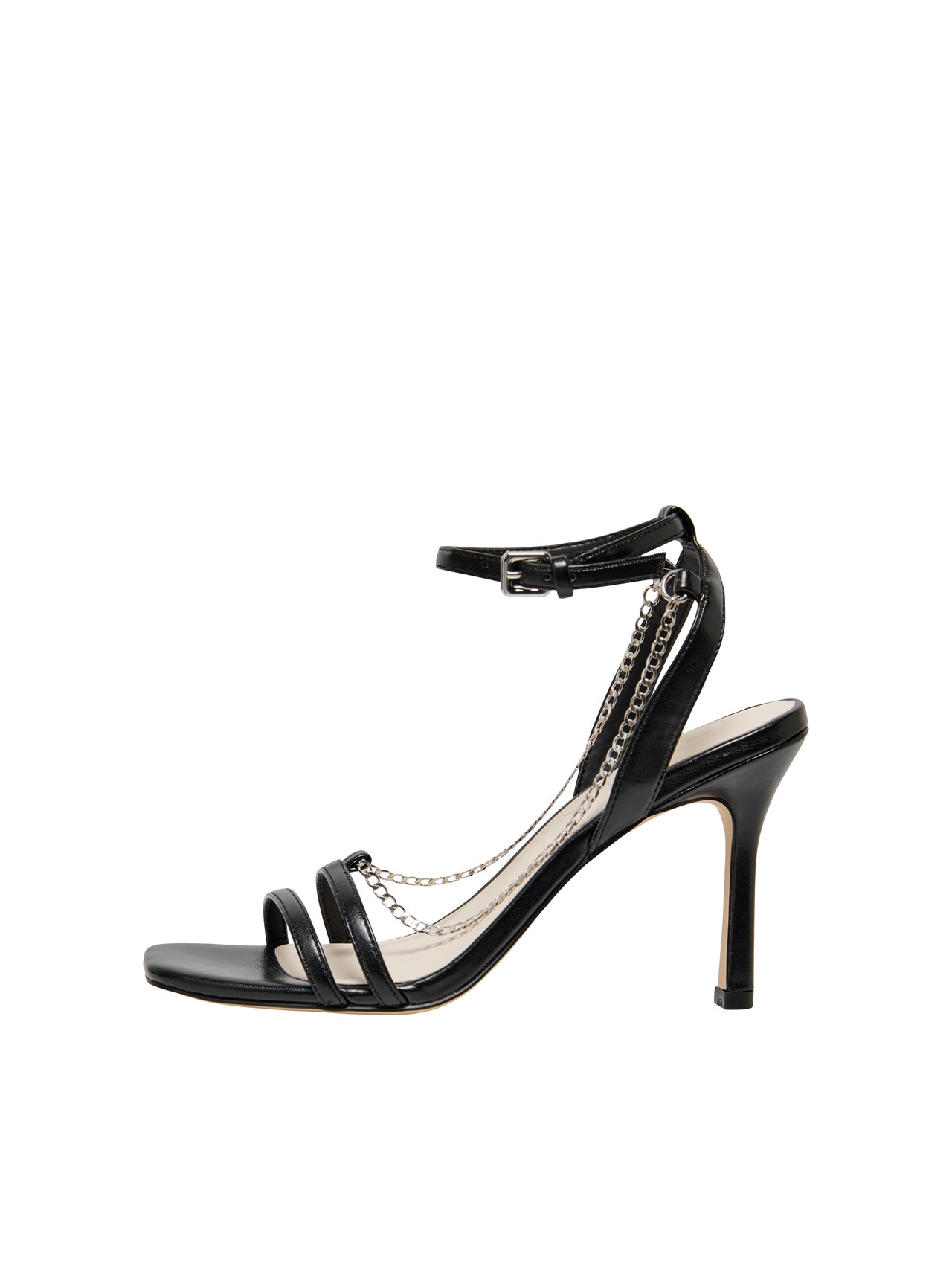 ONLY Heeled sandal with chain -Black - 15288440